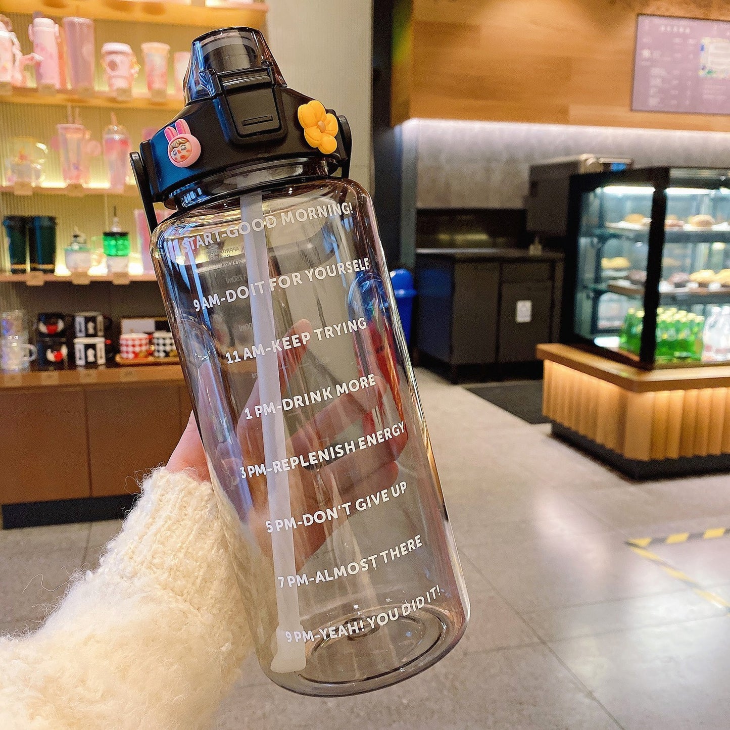 Outdoor Travel Water Bottle – Minimalist Transparent Bottle with Cover