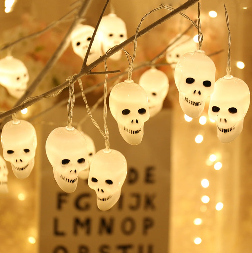 Halloween Skull LED String Lights – Spooky Party & Home Décor