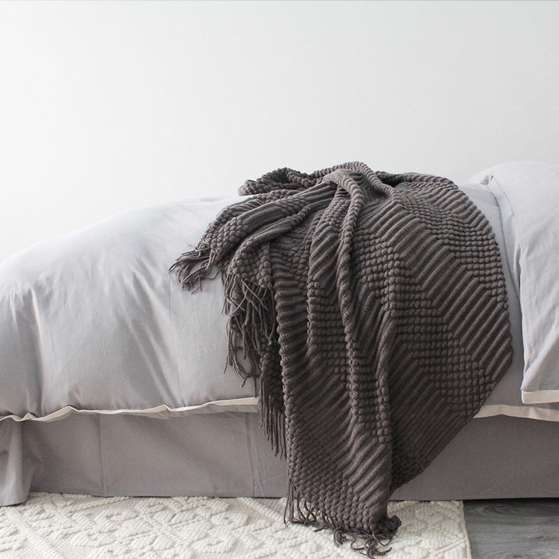 Cozy Nap Blanket – Portable Lightweight Polyester Throw for Sofa & Bed
