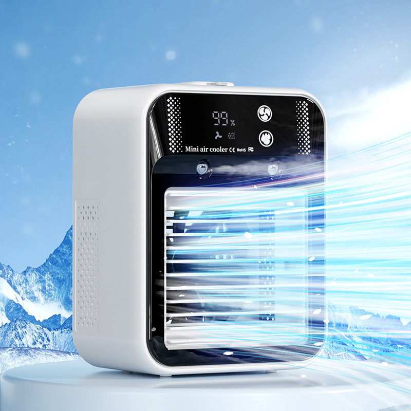 Portable Air Conditioner Fan – USB Mini Cooling Device with Atomization