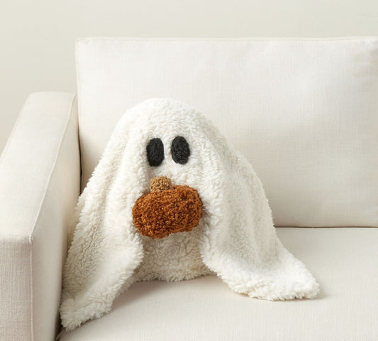 Halloween Cute Ghost Plush Pillow – Oversized Stuffed Toy for Kids & Adults