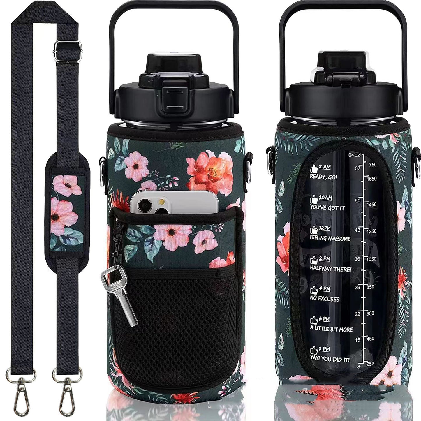 Outdoor Travel Water Bottle – Minimalist Transparent Bottle with Cover