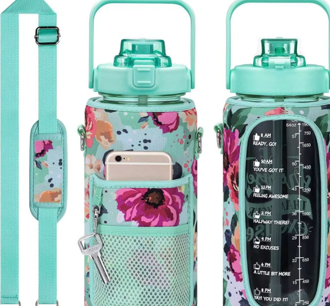 Outdoor Travel Water Bottle – Minimalist Transparent Bottle with Cover