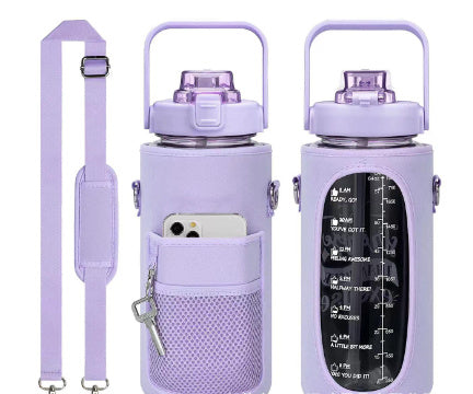 Outdoor Travel Water Bottle – Minimalist Transparent Bottle with Cover