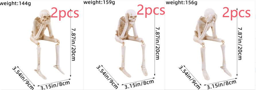 Halloween Skeleton Decoration – See No Evil, Hear No Evil, Speak No Evil Figurine