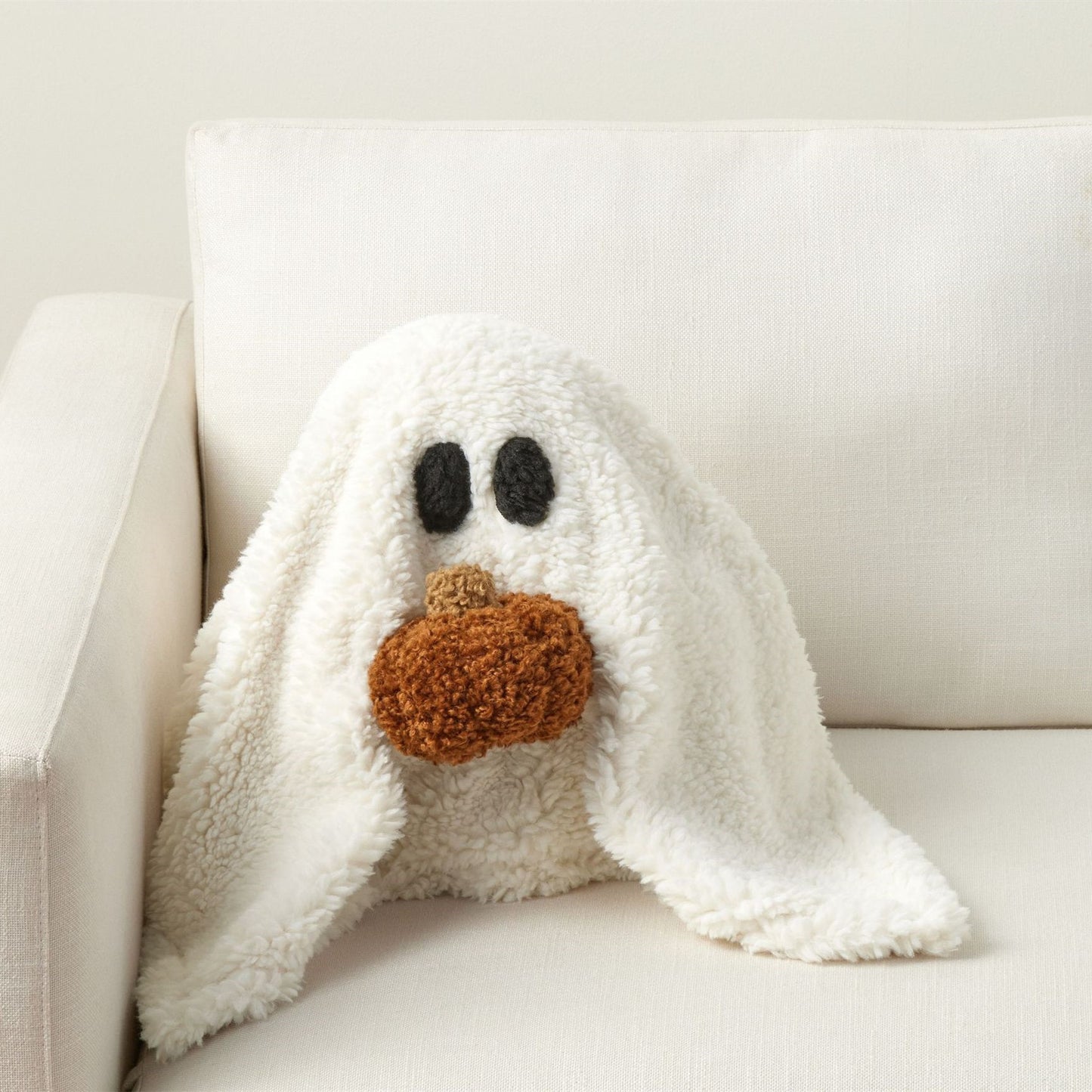 Halloween Cute Ghost Plush Pillow – Oversized Stuffed Toy for Kids & Adults