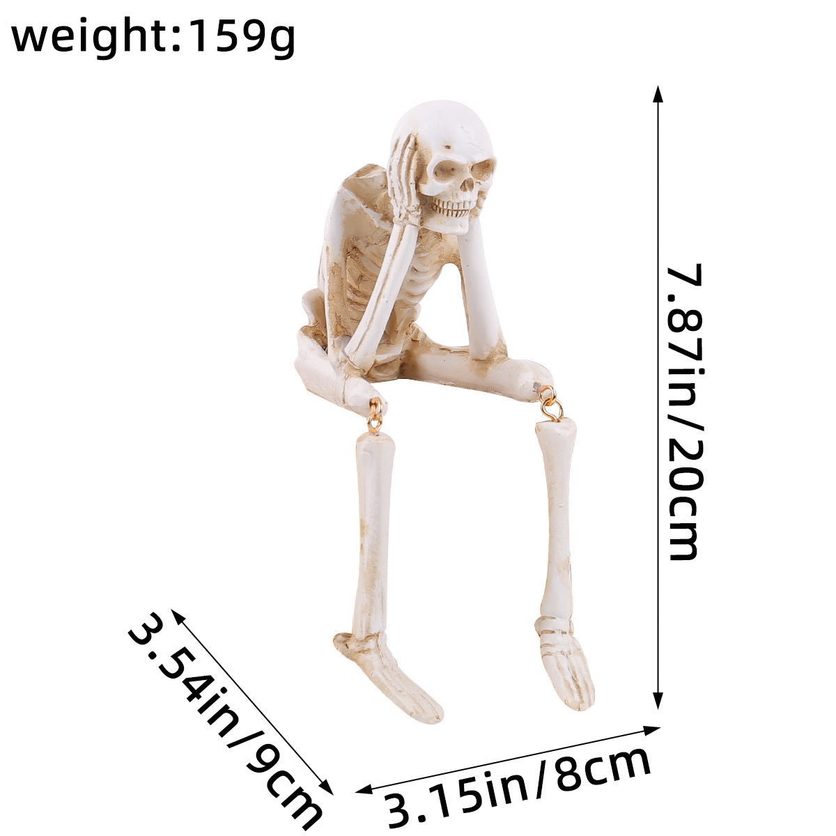 Halloween Skeleton Decoration – See No Evil, Hear No Evil, Speak No Evil Figurine