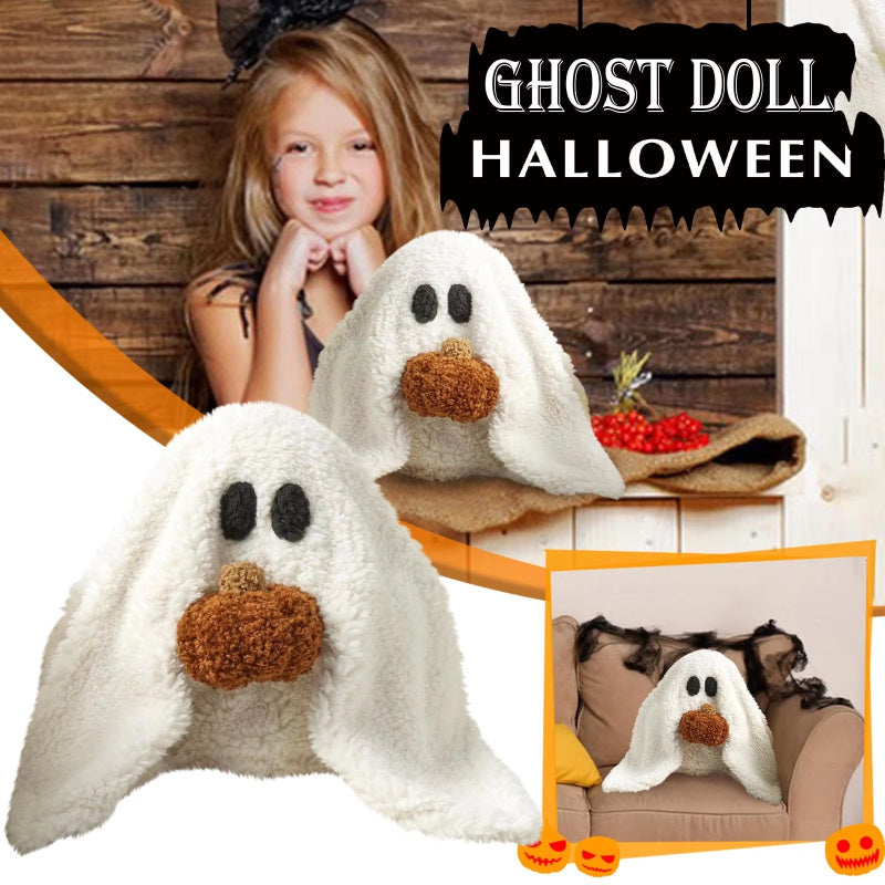 Halloween Cute Ghost Plush Pillow – Oversized Stuffed Toy for Kids & Adults
